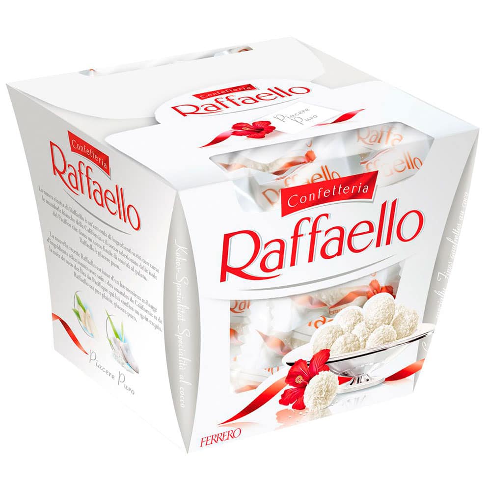 Конфеты «Raffaello» 150 г. в Глазове - Купить с доставкой по цене 490 руб.  | Конфеты «Raffaello» 150 г. в интернет-магазине Ultra Flowers